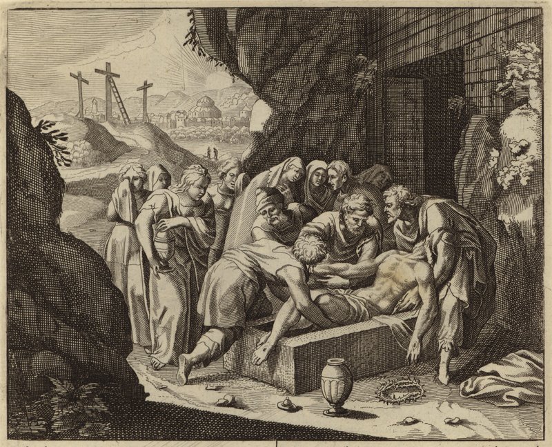 Sepultamento de Jesus Cristo (gravura) de European School