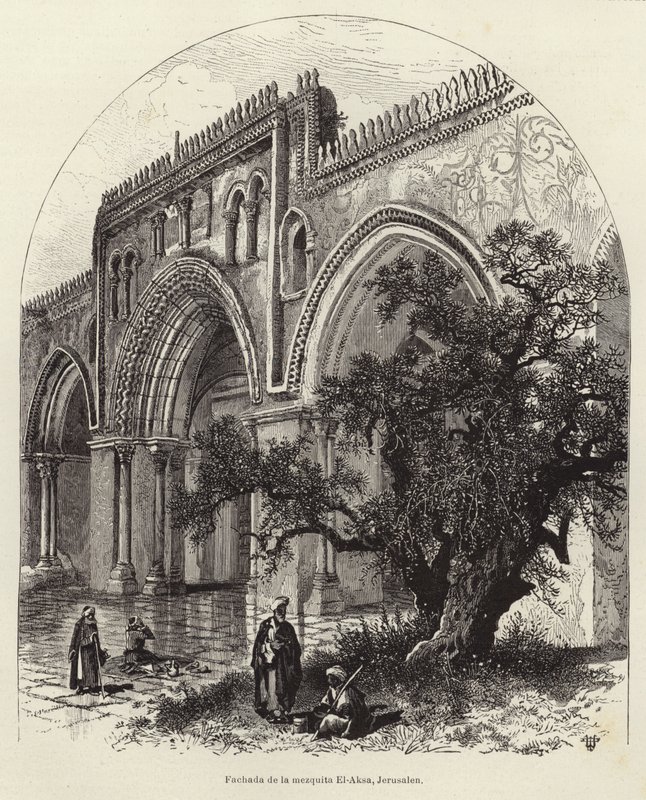 Fachada, de, a, el-aksa, mesquita, jerusalém de European School