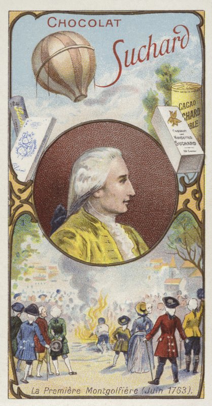 Primeira demonstração de um balão de ar quente pelos Irmãos Montgolfier, Annonay, França, 4 de junho de 1783 de European School