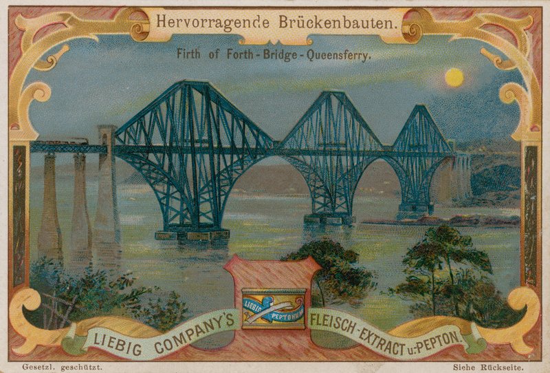 Adiante ponte sobre o Firth of Forth, na Escócia de European School