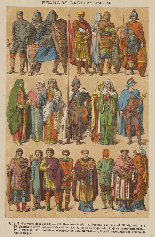 Francos Carlovingios (cor litho) de European School