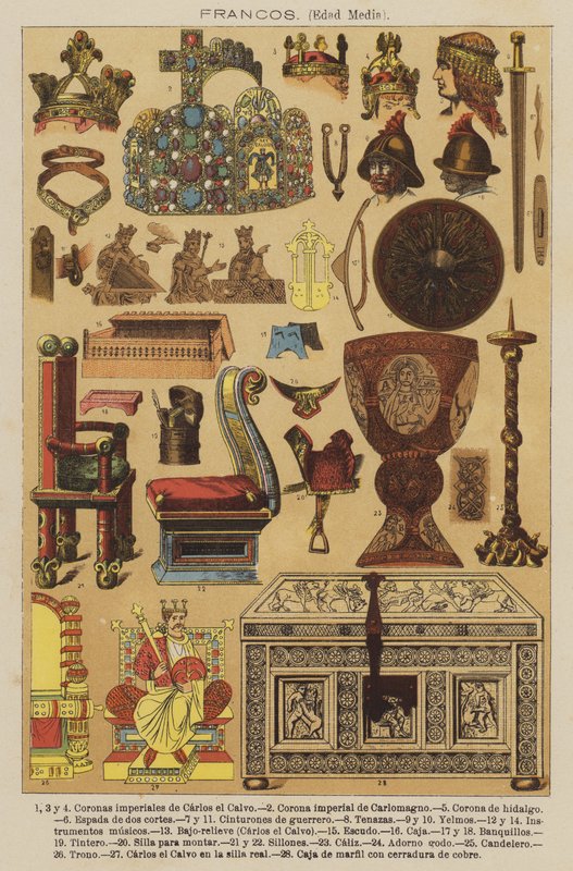 Francos, Idade Média (cor litho) de European School