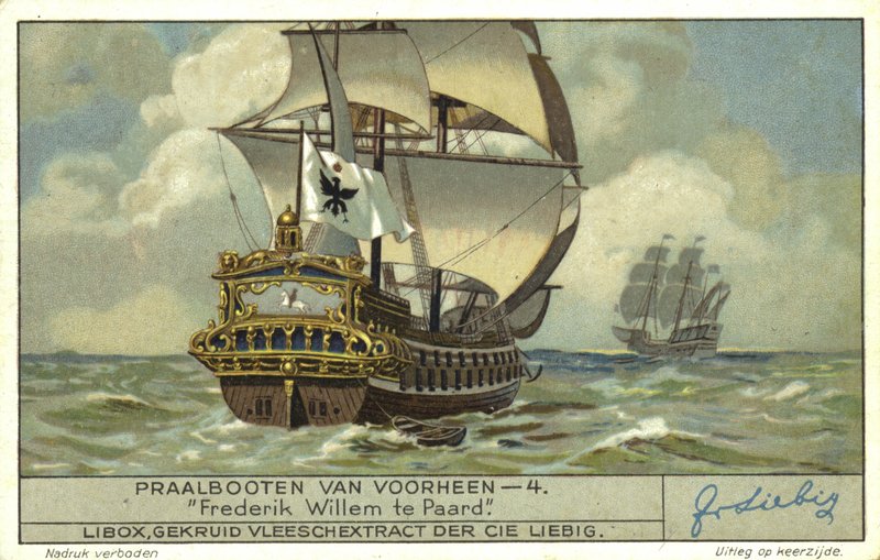 Friedrich Wilhelm a cavalo, capitânia da Marinha de Brandemburgo, século 16 de European School