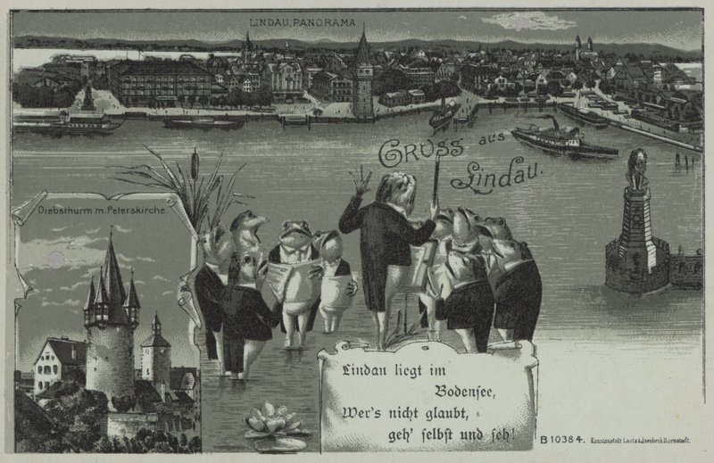 Concerto de rãs em Lindau (litografia) de European School