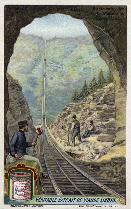 Funicular ferroviária nas montanhas de Catskill, Nova Iorque, EUA de European School