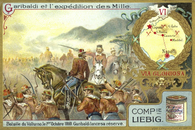 Garibaldi comete suas reservas, Batalha de Volturnus, Itália, 1 de outubro de 1860 de European School