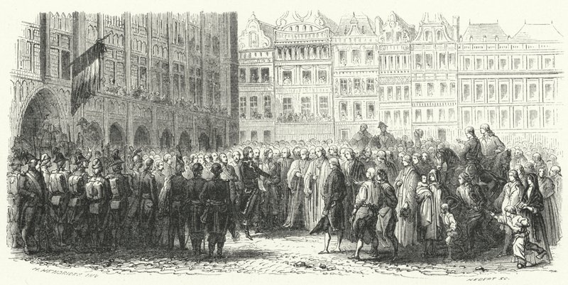 O General Dumouriez e o exército francês em Bruxelas de European School
