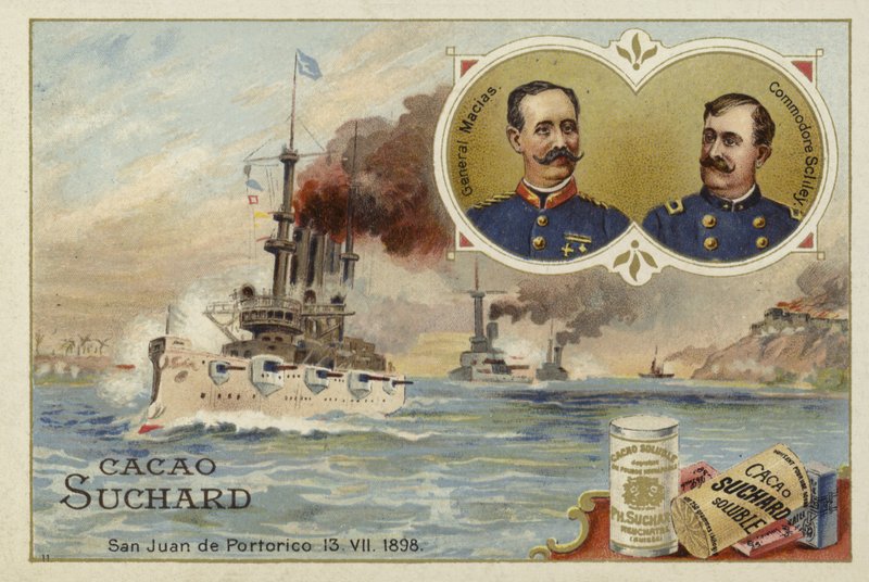 General Manuel Macias e Comodoro Winfield Scott Schley, San Juan de Porto Rico, Guerra Hispano-Americana, 13 de julho de 1898 de European School