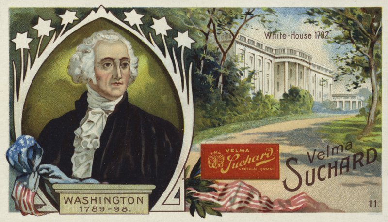 George Washington, primeiro presidente dos Estados Unidos, e da Casa Branca, em Washington DC de European School