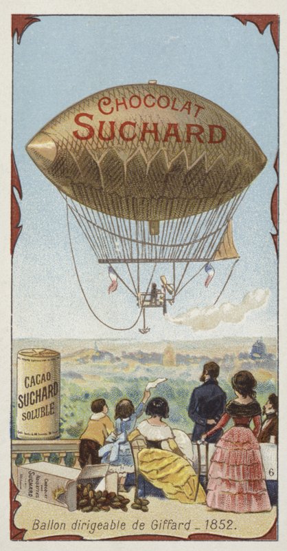 Dirigível dirigível de Giffards, 1852 de European School