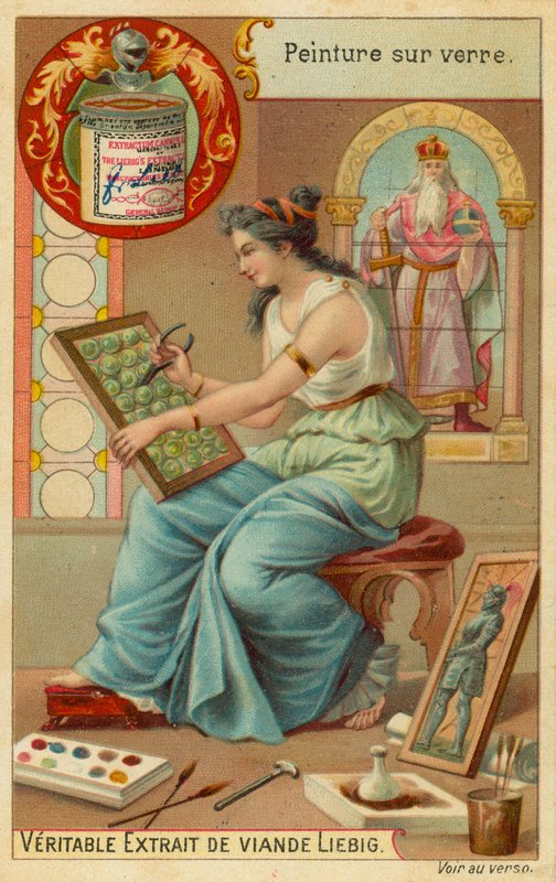 Pintura de vidro de European School