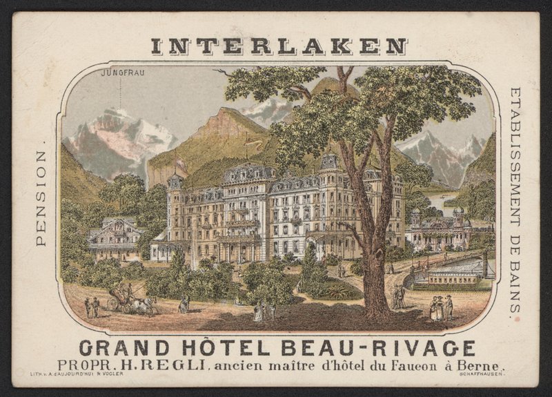 Grand Hotel Beau-Rivage, Interlaken (gravação a cores) de European School