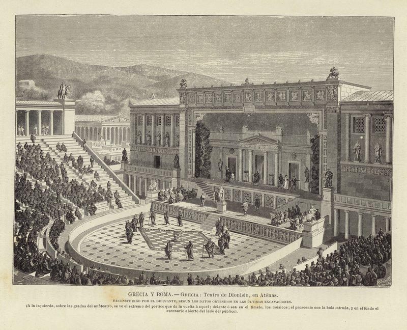 Grécia e Roma - Grécia: Teatro de Dionísio em Atenas de European School