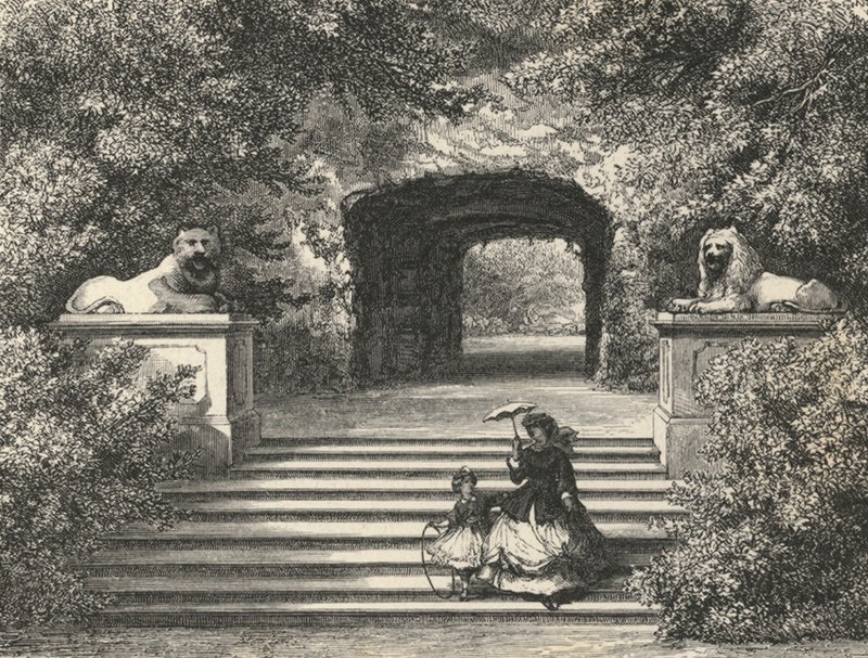 Grotte de Thetis a Sans-Souci (gravura) de European School