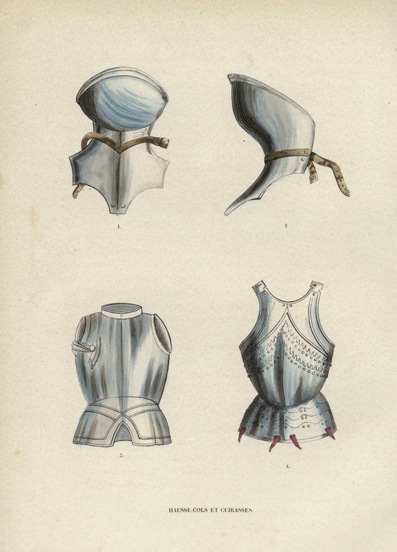 Hausse-Cols Et Cuirasses (gravação a cores) de European School