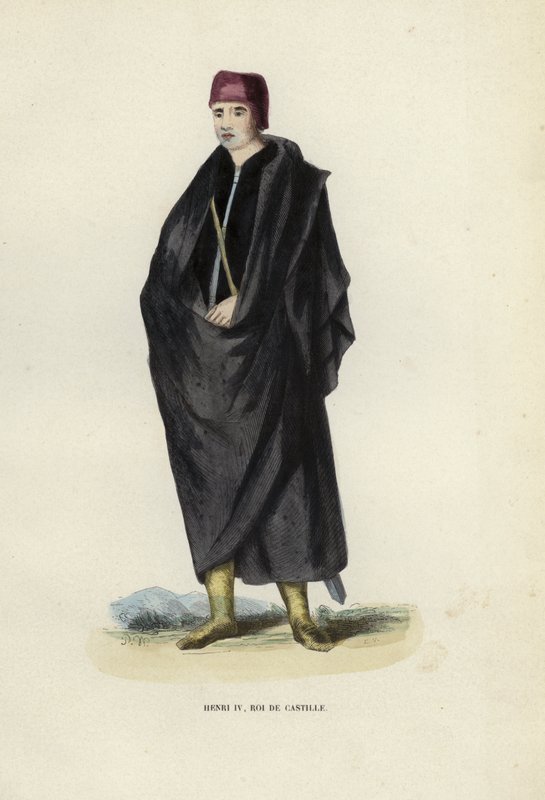 Henri IV, Roi De Castille (gravura a cores) de European School