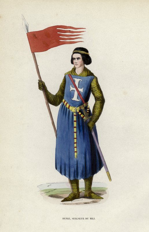 Henri, Seigneur Du Mez (gravura a cores) de European School
