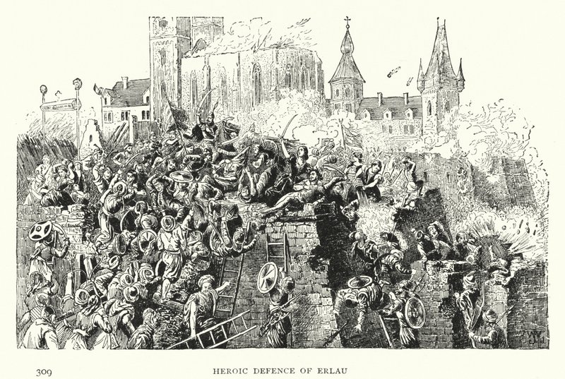 Heroic Defence of Erlau (gravura) de European School