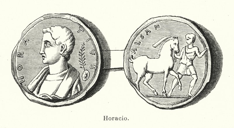 Horace, poeta romano (litho) de European School