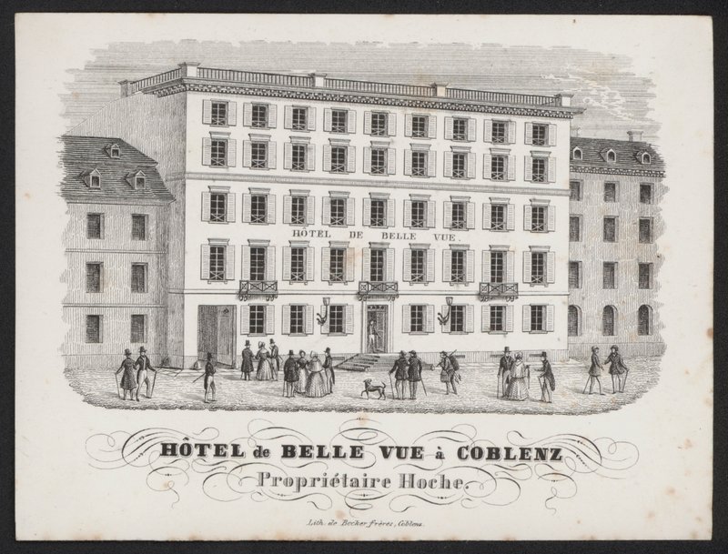 Hotel De Belle Vue, Coblenz (gravura) de European School