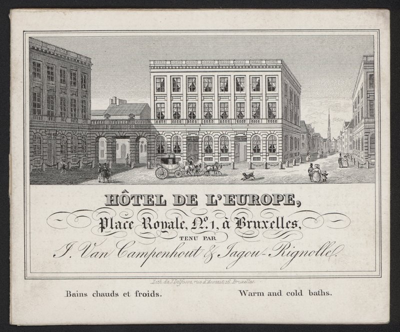 Hotel De L Europa, Bruxelas, J Van Campenhout e Jagou Rignolle de European School
