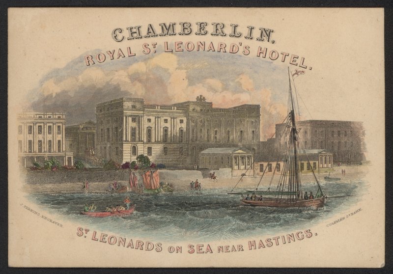 Hotel Trade Card (gravação a cores) de European School