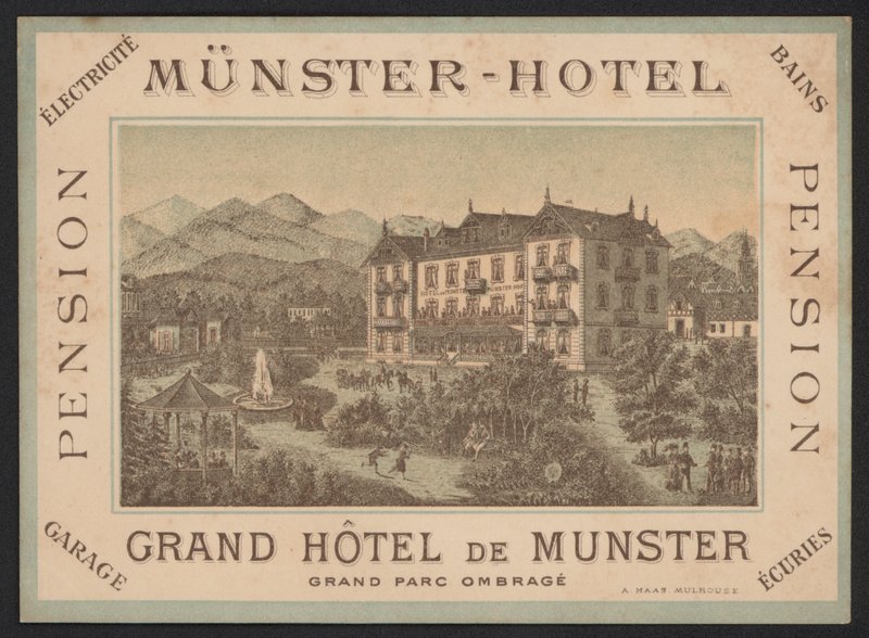 Hotel Trade Card (gravação a cores) de European School