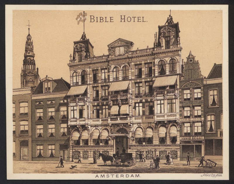 Hotel Trade Card (gravação a cores) de European School