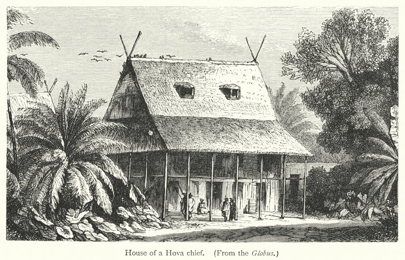 Casa de um chefe da Hova (gravura) de European School