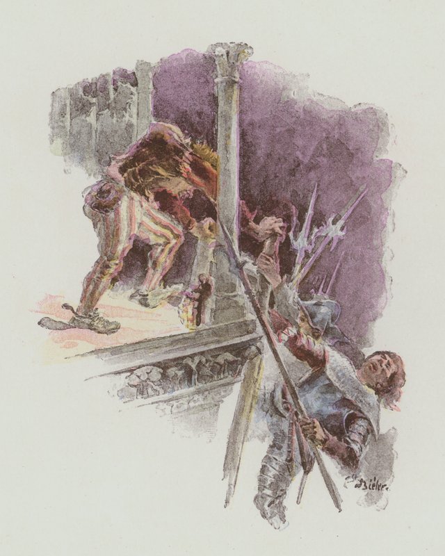 Ilustração para Notre-Dame De Paris por Victor Hugo de European School