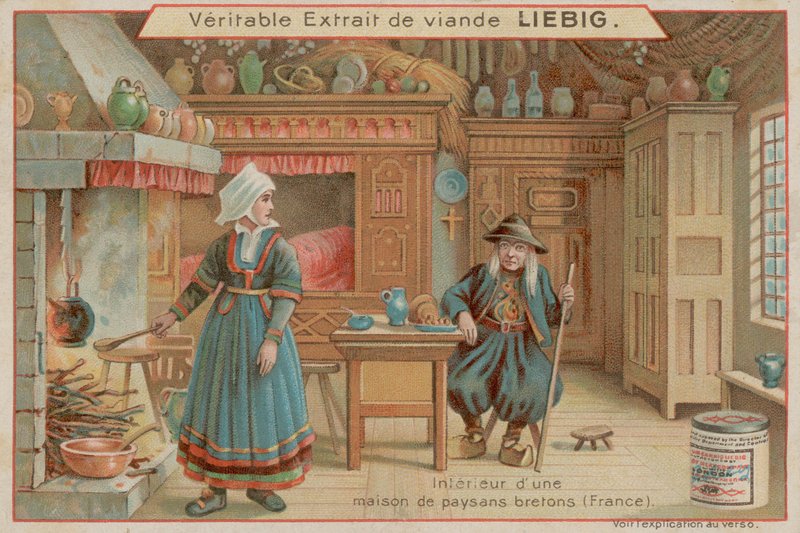 Dentro de uma casa de camponeses na França de European School