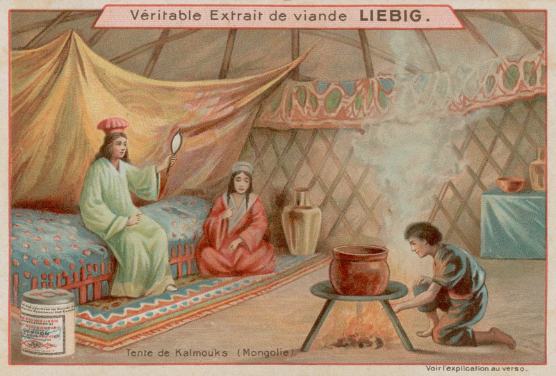 Dentro de uma tenda na Mongólia de European School