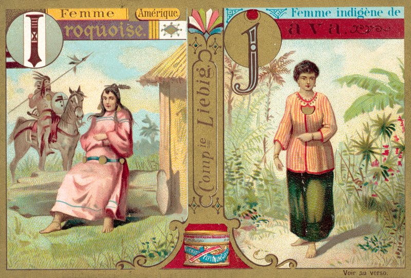 Iroquês e javanês (cromolitho) de European School