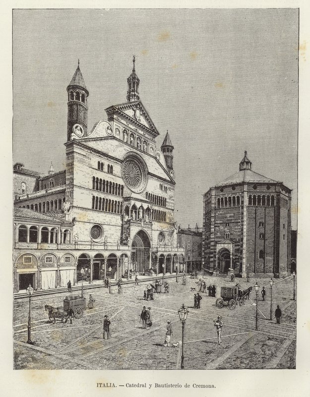 Itália - Catedral de Cremona e Batistério de European School