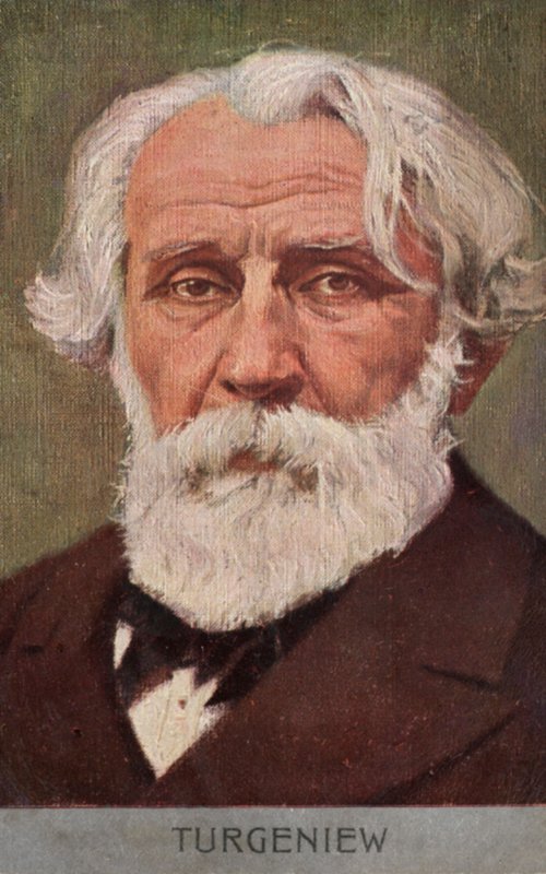 Ivan Turgenev, romancista russo (litografia a cores) de European School