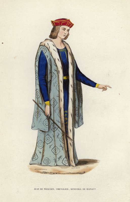 Jean De Werchin, Chevalier, Senechal De Hainaut (gravura colorida) de European School