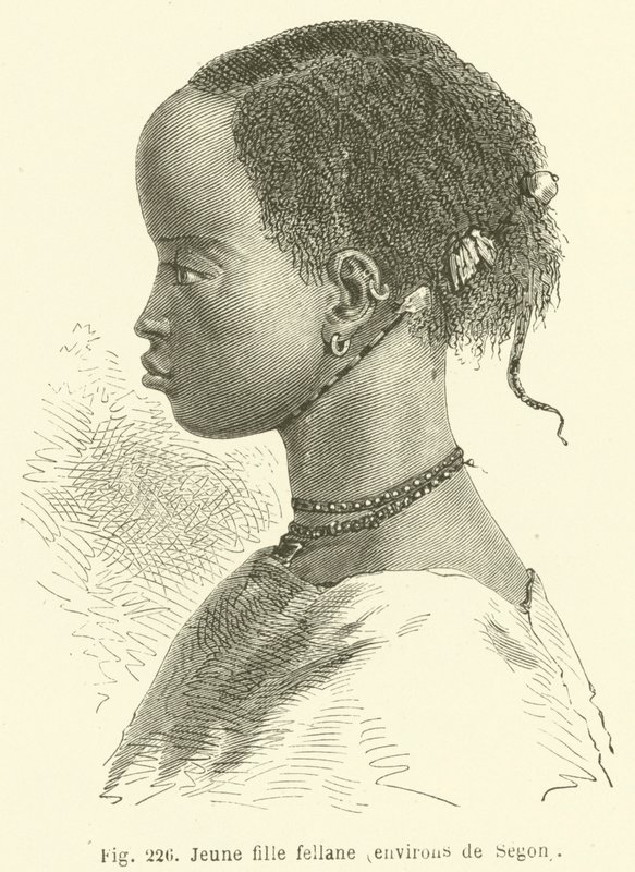 Jovem rapariga, perto de Segon (gravura) de European School