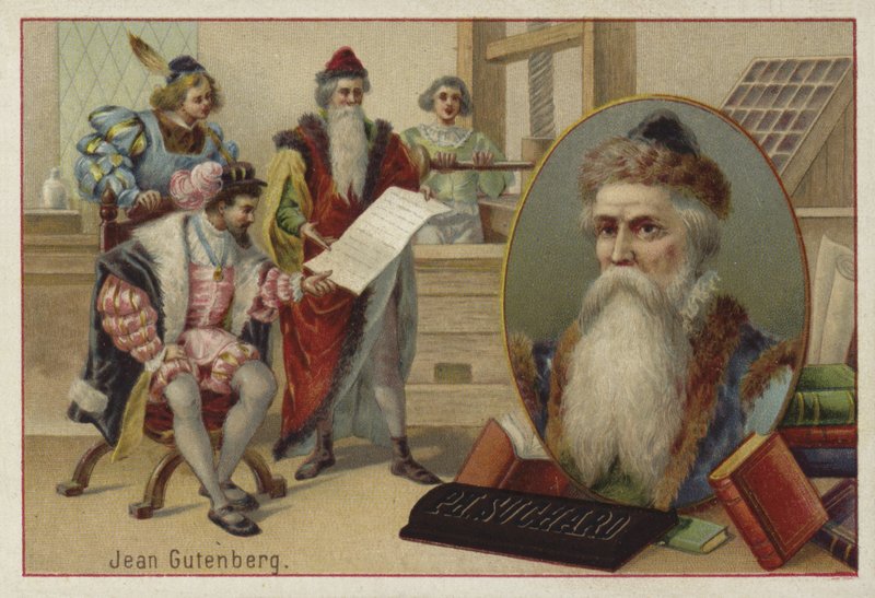 Johannes Gutenberg, alemão, gravador, inventor e impressor de European School