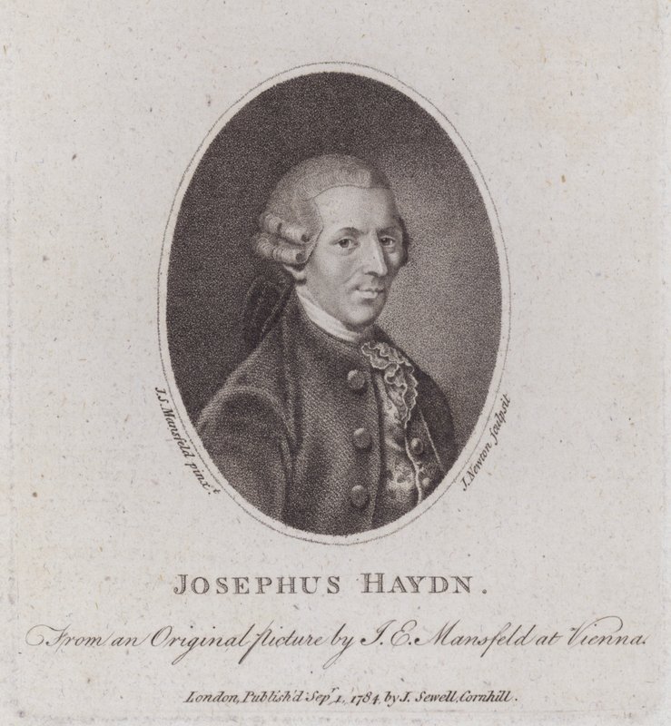 Joseph Haydn, compositor austríaco (gravura) de European School