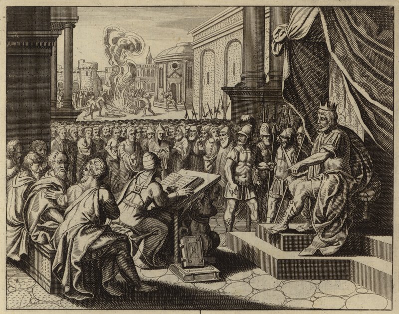 Josias renovando o Pacto com Deus (gravura) de European School