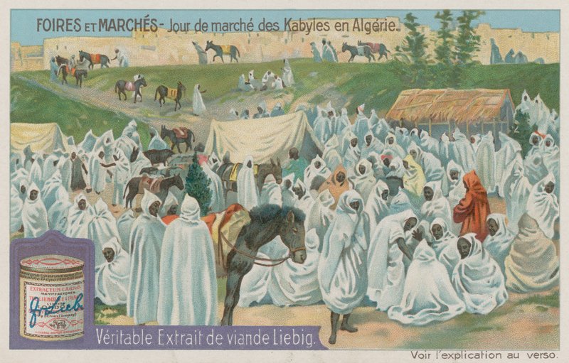 Dia do Mercado de Kabyle na Argélia de European School