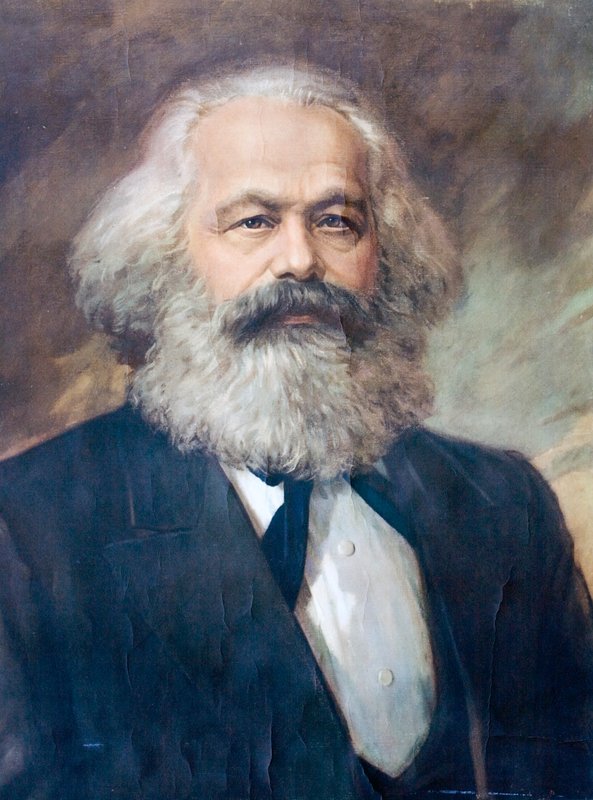 Karl Marx, filósofo, economista, teórico político e revolucionário socialista alemão (litografia a cores) de European School