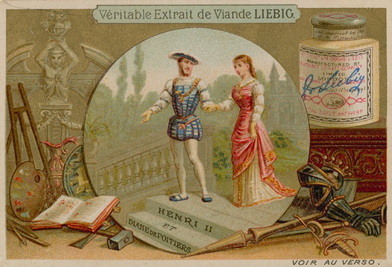 Rei Henrique II e Diane de Poitiers de European School