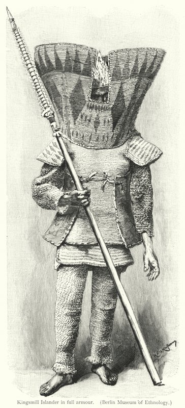 Kingsmill Islander com armadura completa (gravura) de European School