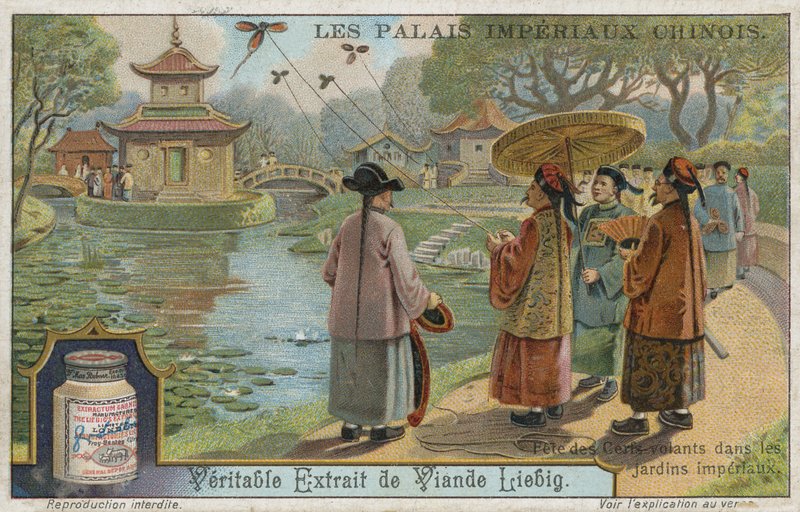 Kite voando festival nos jardins imperiais, China de European School