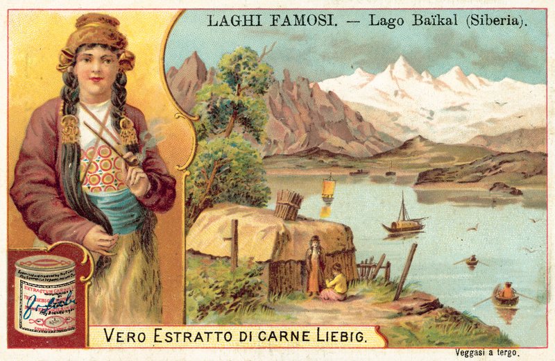 Lago Baikal, Sibéria (chromolitho) de European School
