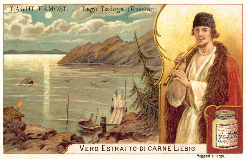 Lago Ladoga, Rússia (chromolitho) de European School