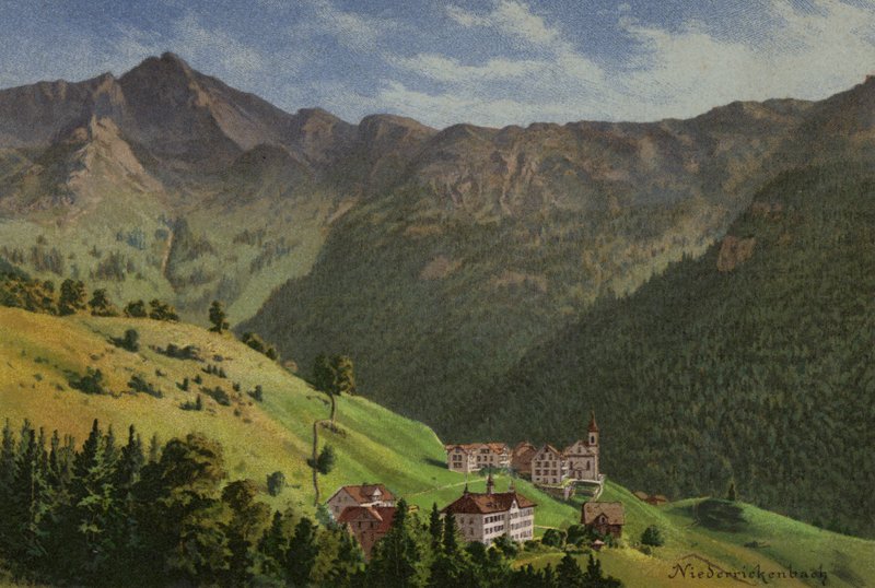 Lago Lucerna: Niederrickenbach (cor litho) de European School