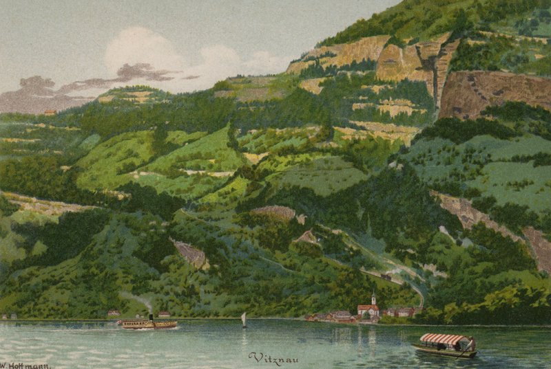 Lago Lucerna: Vitznau (cor litho) de European School