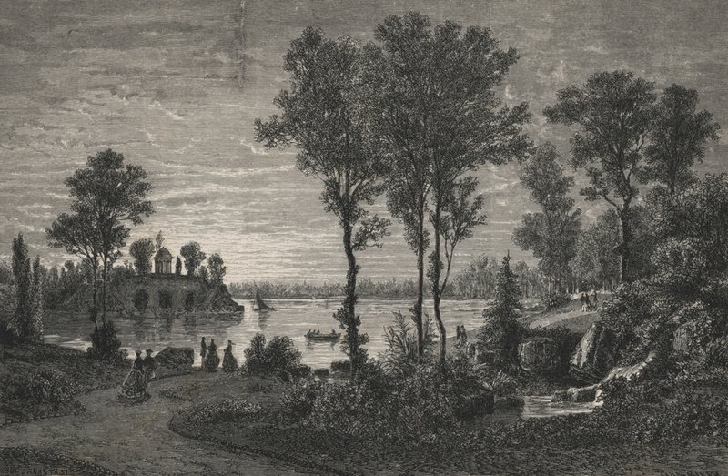 Le Lac De Gravelle, In Le Bois De Vincennes (gravura) de European School